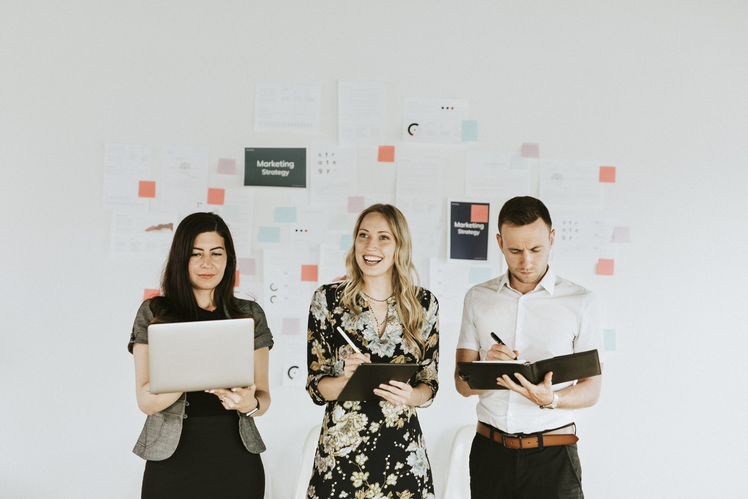 Digital marketers planning strategy in office