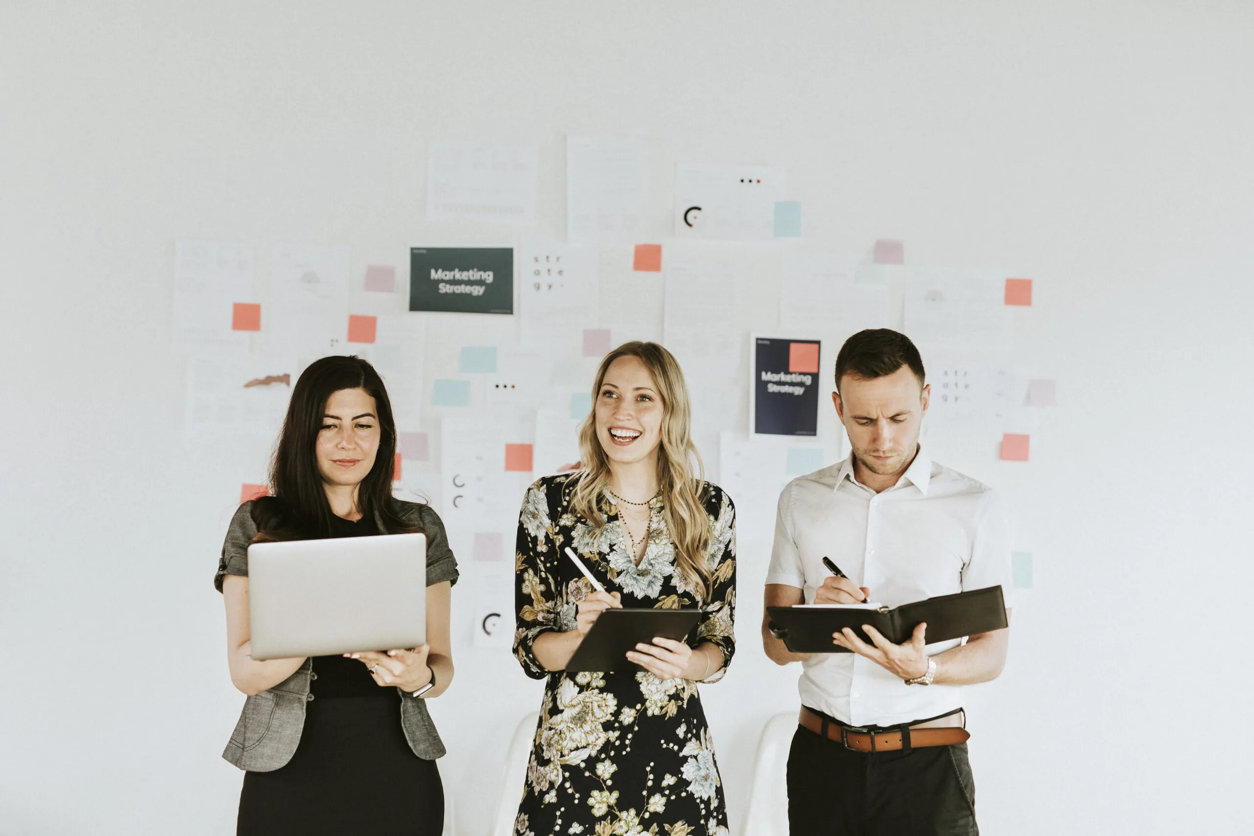 Digital marketers planning strategy in office